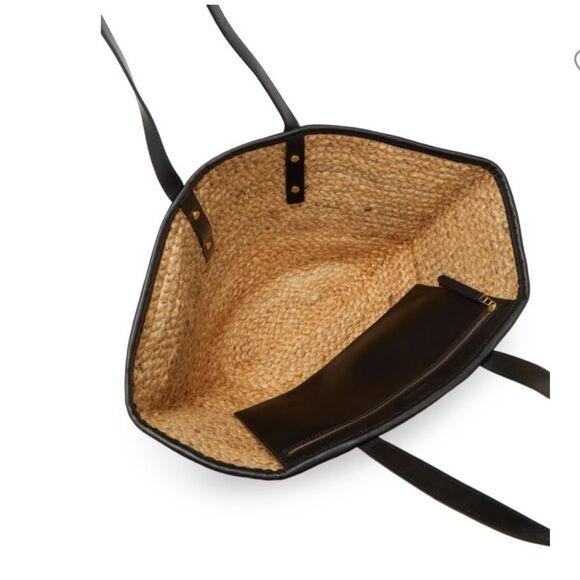 Zadig & Voltaire Initiale Woven Jute Tote FLAWED - Picture 4 of 14